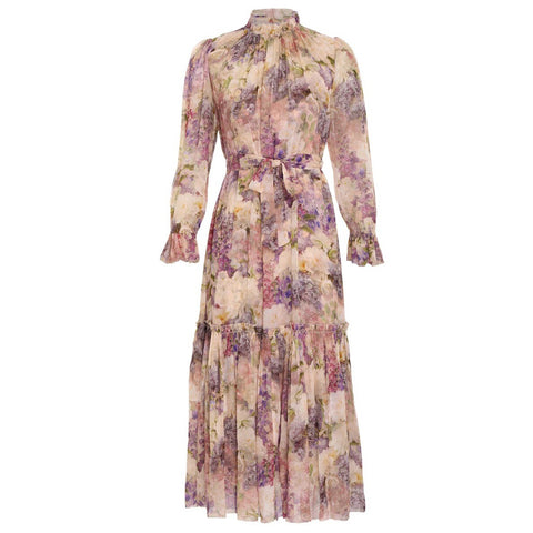 Chiffon Printed Midi Dress