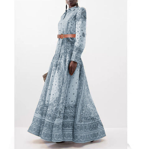 Matchmaker long linen and silk shirt dress