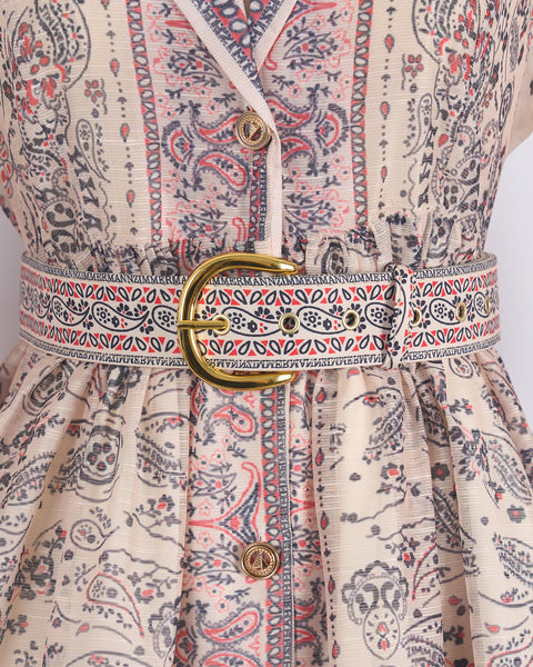 Floral Lace Short Sleeve Midi Dress