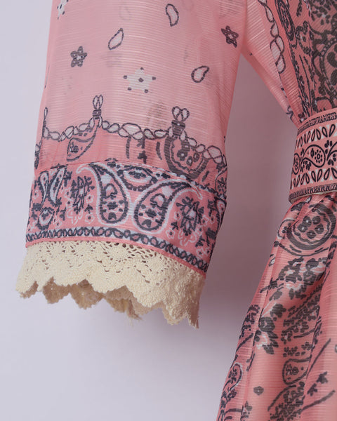 Floral Lace Short Sleeve Midi Dress