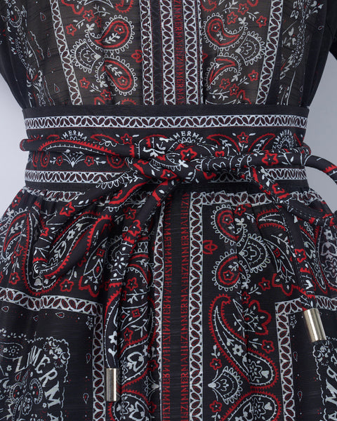 Floral V Collar Top ＆ High Waist Maxi Skirt Set 2 piece