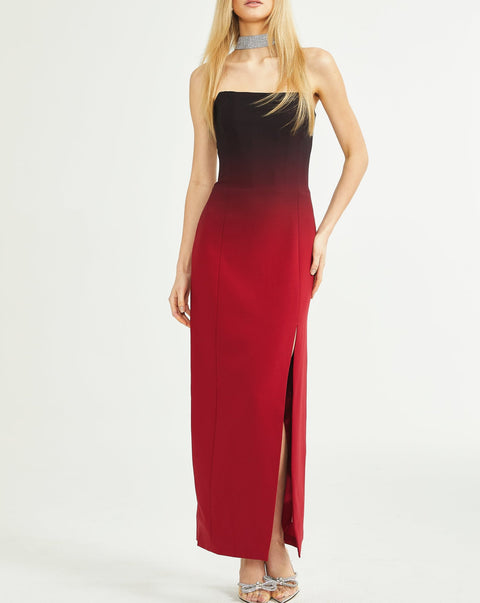Roxane gradient-effect off-shoulder dress