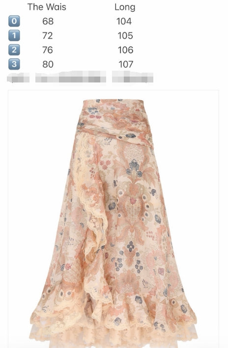 Lace Long Sleeve Top and Skirt