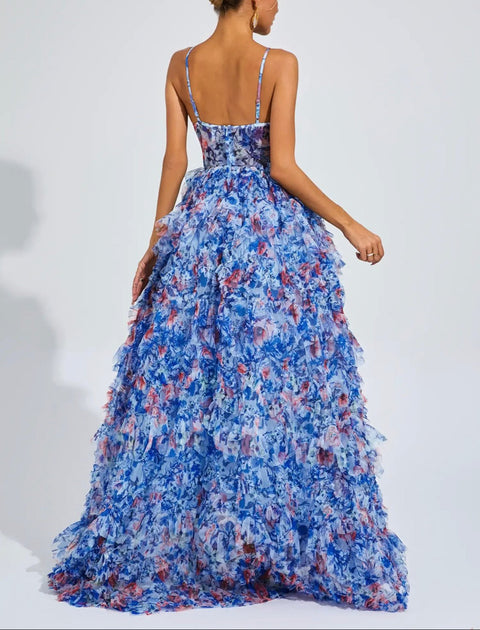Lulu blue floral maxi dress