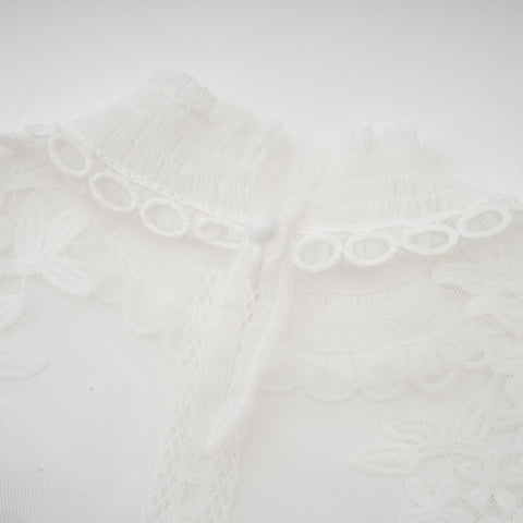 Aiza floral semi-sheer top