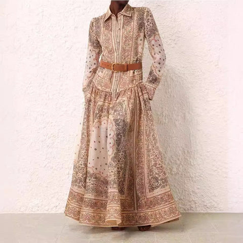 Matchmaker long linen and silk shirt dress