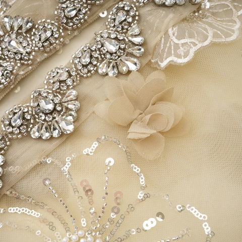 Liane Semi-Sheer Flower Beaded Prganza Light Luxury Jacket