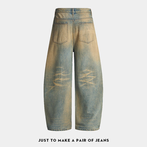 Ripped wide-leg jeans