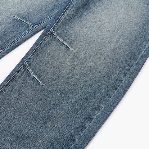 Ripped wide-leg jean