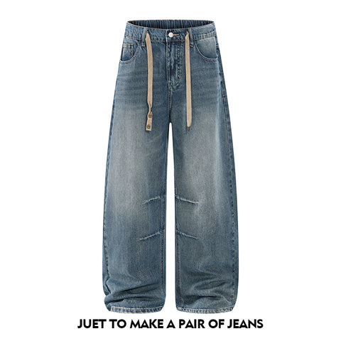Ripped wide-leg jean