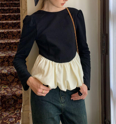Long Sleeve Crew Collar Top
