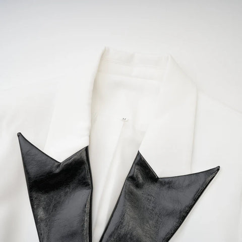Louise Crystal-Button Single-Breasted Coat