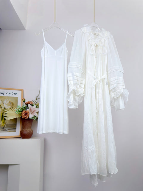 Flowing Long Dress with Ties Maxi Dress