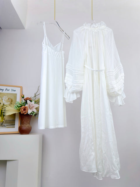Flowing Long Dress with Ties Maxi Dress