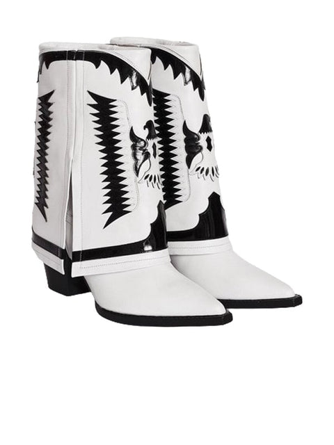 Pointed Toe Leather  Bootie