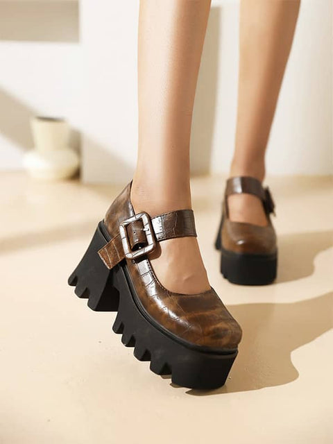 Fashion Square Toe Block Heel&Loafers