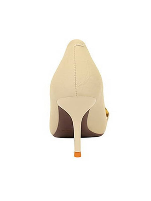 Pointed Toe Metal buckle Pump