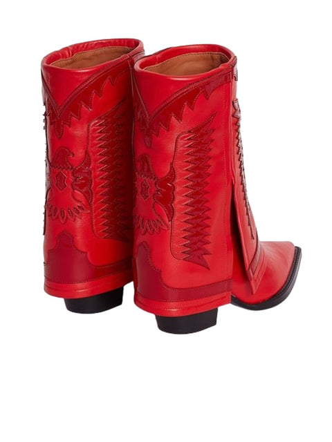 Pointed Toe Leather  Bootie