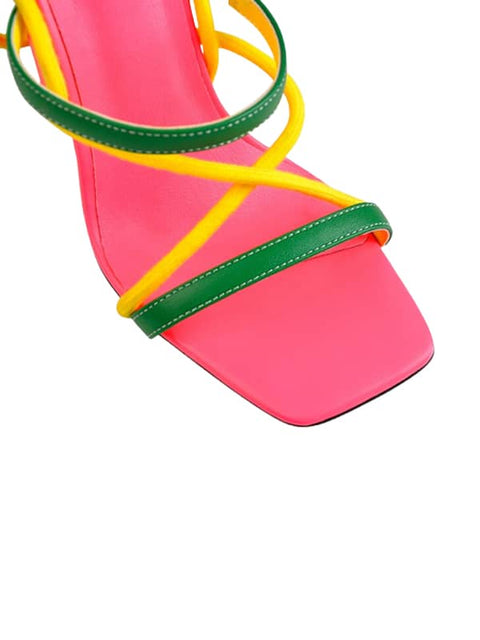 Square Toe Block Heel  Sandal
