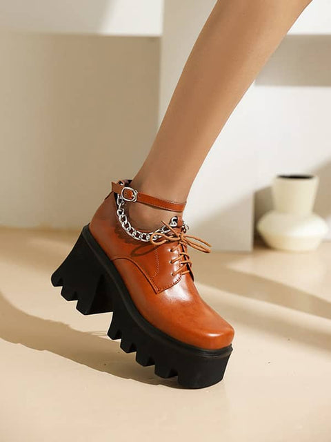 Fashion Square Toe Block Heel&Loafers