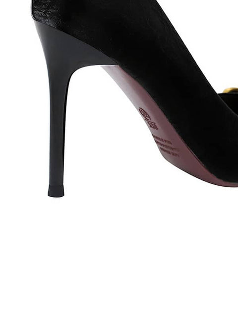 Pointed Toe Metal buckle Pump