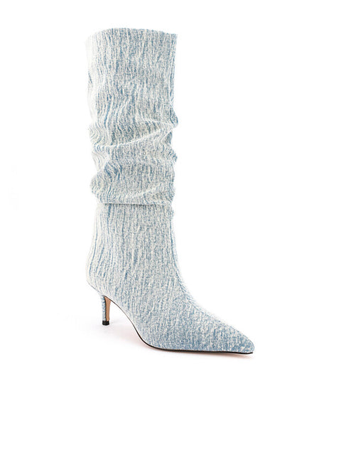Leisure Pointed Toe Denim Boot