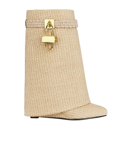 Metal Lock Knitting Bootie