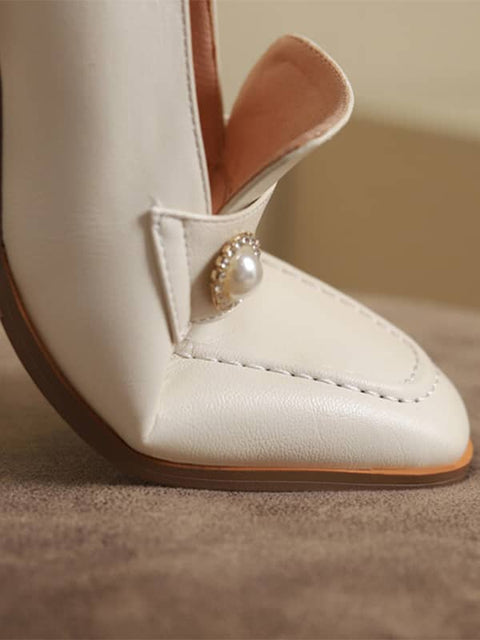 Mary Jane Square Toe Block Heel