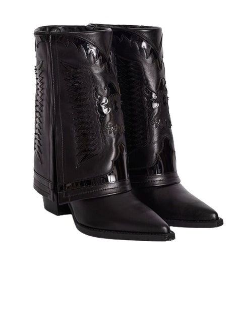 Pointed Toe Leather  Bootie