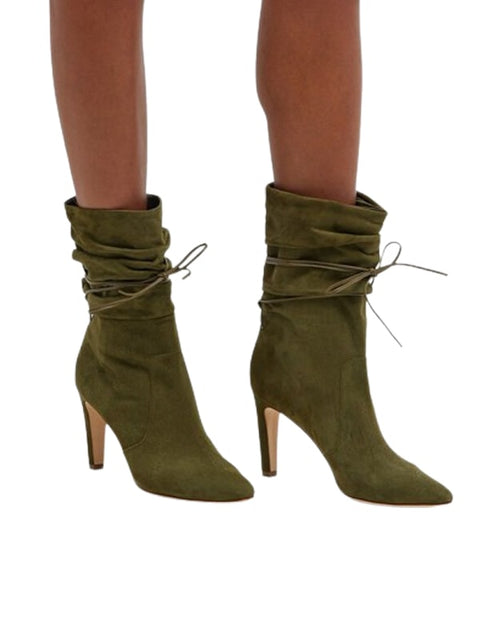 Lace Up Suede Bootie