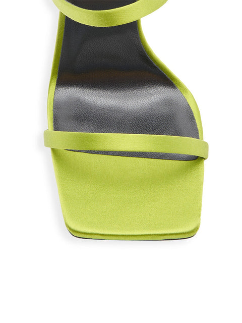 Ankle Strap Square Toe Silk Sandal