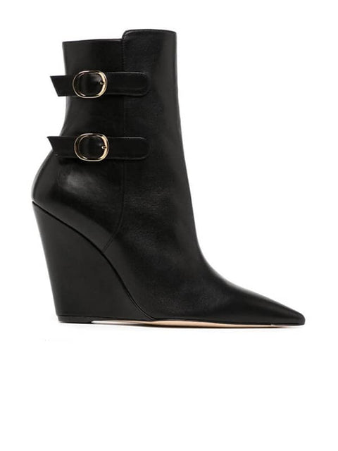 Pointed Toe Buckles Bootie