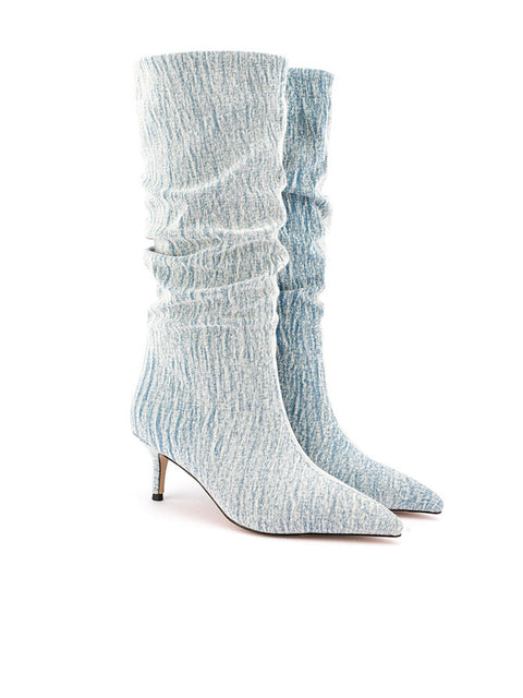 Leisure Pointed Toe Denim Boot