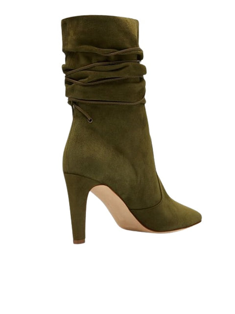 Lace Up Suede Bootie