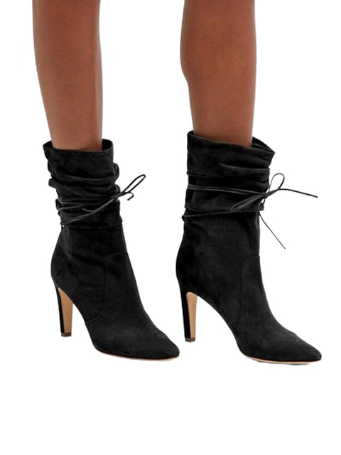 Lace Up Suede Bootie