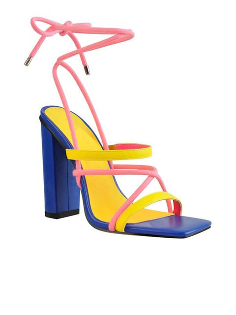 Square Toe Block Heel  Sandal