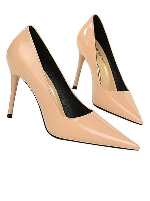 Pointed Toe Patent Leather&Pumps