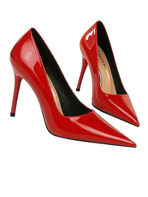 Pointed Toe Patent Leather&Pumps