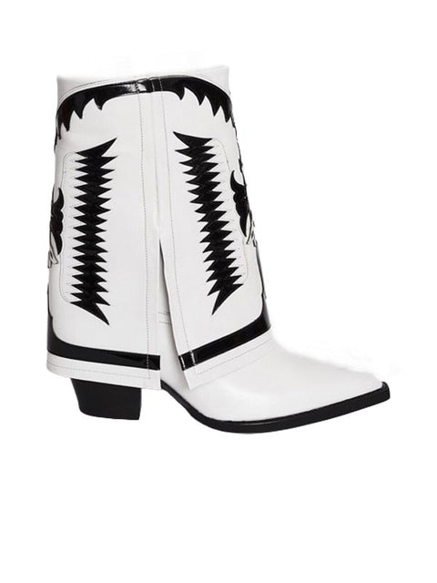 Pointed Toe Leather  Bootie