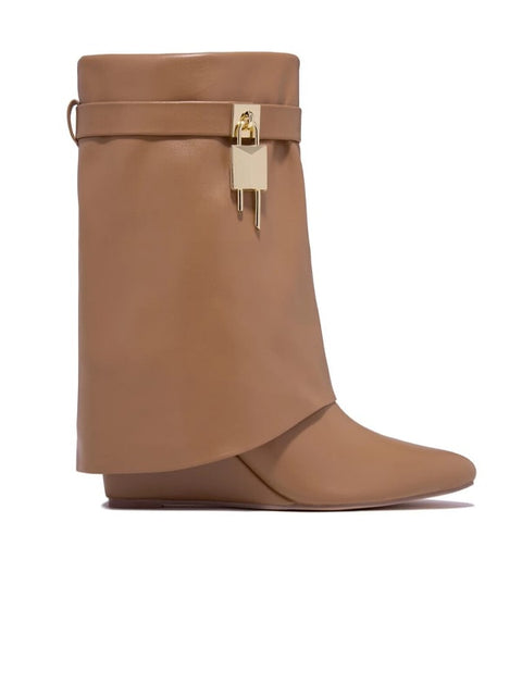 Pointed Toe Leather Bootie