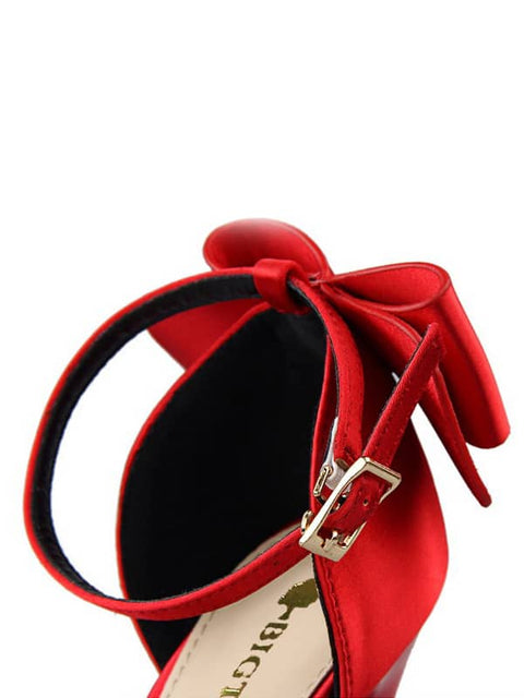 Pointed Toe Silk Bow Stiletto Sandal