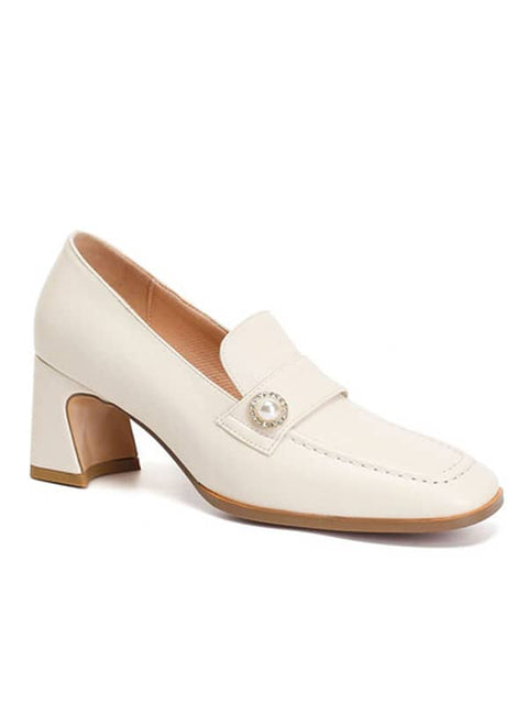 Mary Jane Square Toe Block Heel