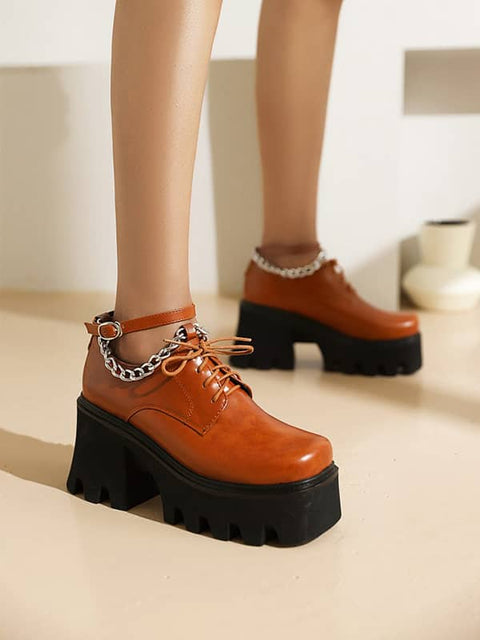 Fashion Square Toe Block Heel&Loafers