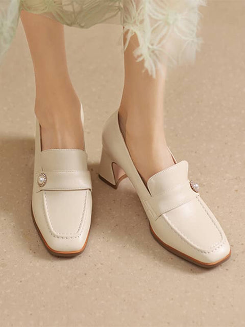 Mary Jane Square Toe Block Heel
