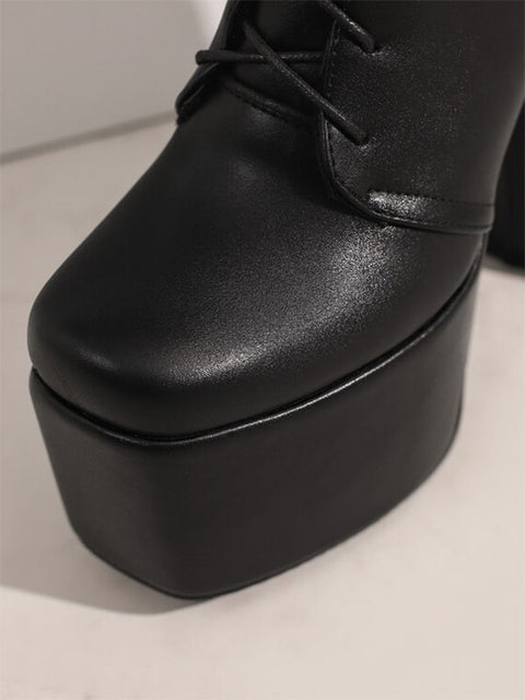 Fashion Bat Buckles Square Toe&Boots